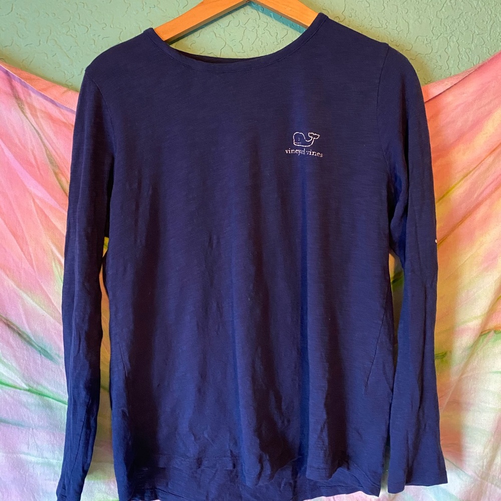 {Vineyard Vines} heather blue logo shirt